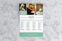 Teal Wedding Photography Pricelist Flyer  Product Image 2