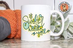 It&#039;s Sweater Weather Y&#039;all Hand lettered - SVG Cut File Product Image 2