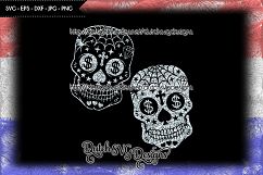 2 Sugar skull cutting files, sugar skull svg, cricut svg Product Image 3