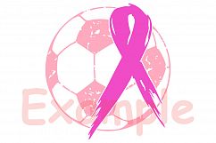 Soccer Tackle Breast Cancer Svg Awareness ribbon 1022s Product Image 3