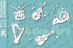 Music Instruments - Cut File for Crafters Product Image 1