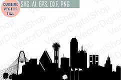 Dallas Skyline Vector, USA city, SVG, JPG, PNG, DWG, CDR, EPS, AI Product Image 1