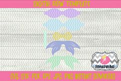 Mermaid Hair Bow Template. Svg. Dxf. Pdf. Eps. Jpg. Png Product Image 2