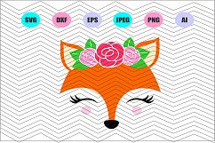 Fox Face Svg, Fox Svg Vector File Vinyl Decal Product Image 1