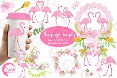 Flamingos clipart mega pack, graphics, illustrations AMB-1047 Product Image 1