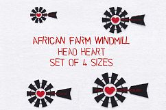 Red Heart Top Windmill Machine Embroidery File Product Image 1