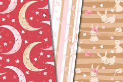 Good night bunny pattern in pink Product Image 2