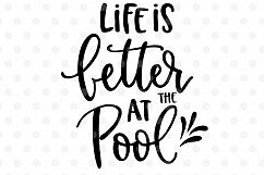 Life is better at the Pool SVG, EPS, PNG, DXF Product Image 2