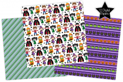 Halloween digital papers, Halloween patterns, scrapbooking Product Image 2