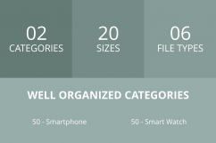 100 Smartphone &amp; Smartwatch Filled Round Corner Icons Product Image 3