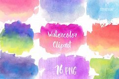 Watercolor Blobs Watercolor Splotches Clipart Scrapbook Product Image 1