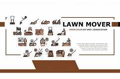 Lawn Mower Equipment Landing Header Vector Product Image 1