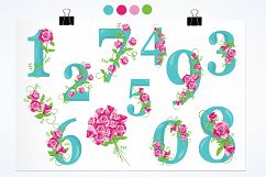 Floral Numbers graphics and illustrations Product Image 2