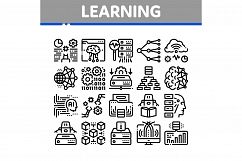 Machine Learning Ai Collection Icons Set Vector Product Image 1