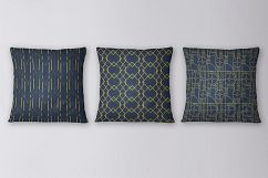 8 Seamless Art Deco Patterns - Gold &amp; Navy Blue - Set 2 Product Image 2