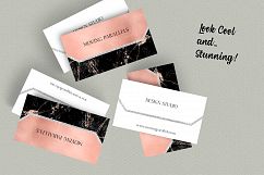 Rose Gold Foil Marble Business Card Product Image 5