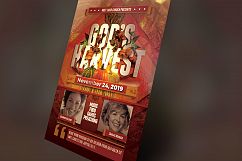 God&#039;s Harvest Fall Flyer Photoshop Template  Product Image 3