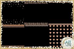 Luxury Rose Gold Glitter Seamless Digital Papers,Borders Set Product Image 5