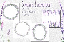 Lavender watercolor clip art Product Image 4