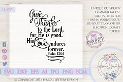 Give Thanks To the Lord Psalm 136 SVG DXF LL009A Product Image 1