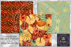 Fall Digital Papers, Autumn Backgrounds, Fall Patterns Product Image 3