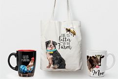Farm Animals Watercolor Illustrations &amp; Patterns Product Image 5