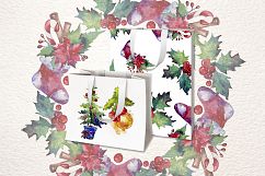 Christmas collection PNG watercolor set Product Image 4