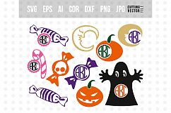 Halloween monogram SVG Bundle - svg, eps, ai, dxf, png, jpg Product Image 1