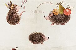 Watercolor Autumn Hedgehogs Product Image 3