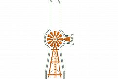 Farm Windmill with Ladder Key Fob Machine Embroidery Design Product Image 4