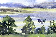 Watercolor landscape Product Image 1