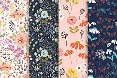 Meadow - 50 vector seamless patterns Product Image 14