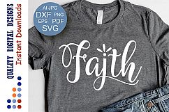 Faith SVG Christian svg Hand Lettered SVG files sayings Product Image 1