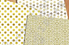 Gold And White Digital Papers Product Image 5