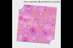 12 Winter Pattern Digital Papers in Pink and Yellow Color Product Image 2