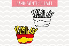 French Fries Hand Drawn Fast Food Clip Art Product Image 1