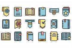 Bookmark icons set vector flat Product Image 1