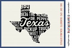Texas State design - SVG DXF EPS PNG - Cricut &amp; Silhouette - clean cutting files Product Image 1