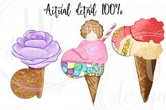 Watercolor Ice Cream Clip Art, Watercolor Graphics, Ice Creams Clipart Product Image 6