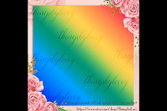 16 Rainbow Gradient Texture Digital Papers, Fairy Tale Paper Product Image 7