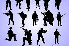Soldiers svg / Soldiers silhouette / Hight Quality / Soldiers printable digital clipart / black and green / Army/ vector / PNG / SVG / EPS Product Image 2