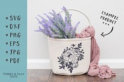 Peony Flowers -SVG EPS DXF PNG PDF JPG Cutting File Product Image 4