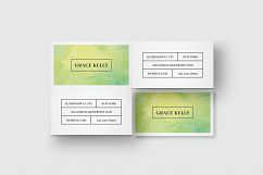 Business card template with watercolor Product Image 3