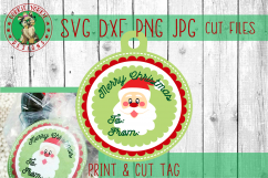 SANTA Gift Tag - Print &amp; Cut - Christmas - SVG Cut File Product Image 1