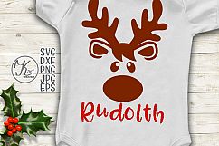 Reindeer head svg, reindeer face svg, boy reindeer svg dxf Product Image 1