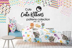 Cute Kittens Patterns collection, digital papers Product Image 1