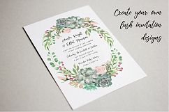 Watercolor Succulents and Greenery Product Image 12