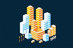 A large set of isometric buildings Product Image 4