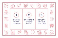 Line Icons – Valentines  Product Image 3
