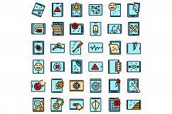 Tablet repair icons set vector flat Product Image 1